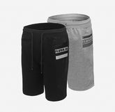 Sports Gym Running Terry Shorts With Secure Zipper Pocket - Pack Of 2